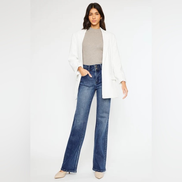 Kancan Jeans Women’s 25 Onyx Ultra High Rise Wide Flare Jean - Picture 10 of 11